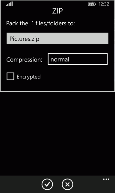 Total Commander Windows Phone ZIP